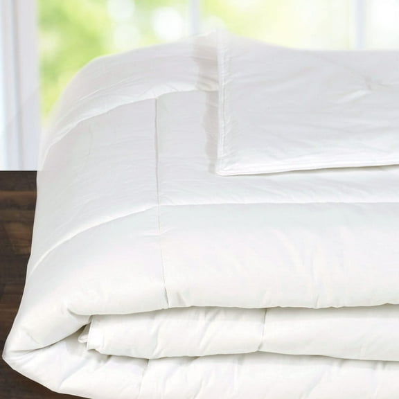 HiEnd Accents Down Alternative Quilted Bedspread Insert, Super King Size, White, Cotton, All Seasons