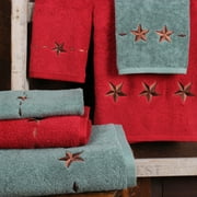 HiEnd Accents Embroidered Star 3-PC Western Bath Towel Set, Turquoise