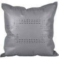 thumbnail image 1 of HiEnd Accents Geometric Studded Leather Pillow, 20x20 Gray, 1 of 1