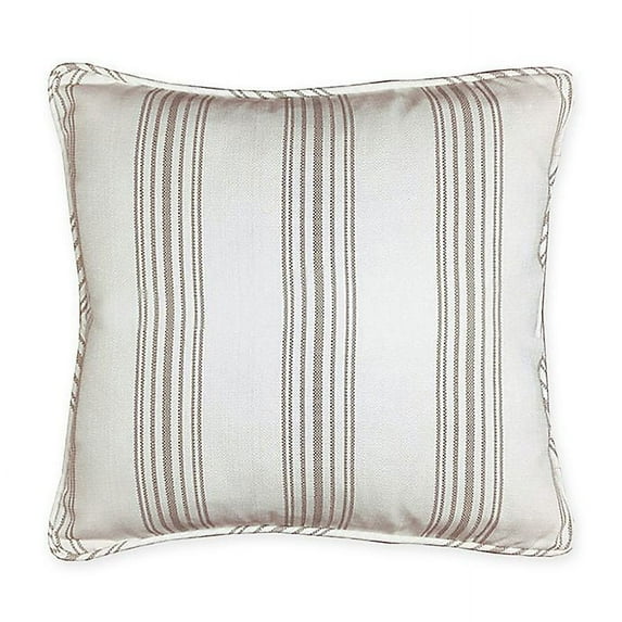 HiEnd Accents Gramercy Striped European Pillow Sham in Cream