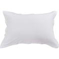 thumbnail image 1 of HiEnd Accents Hera Tailored Linen Dutch Euro Pillow, 27x39 inch, White Solid Color, Romantic Shabby Chic Farmhouse Traditional Coastal Style Luxury Bedding, 1 of 1