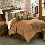HiEnd Accents Las Cruces II King Comforter Set in Tan