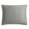 thumbnail image 1 of HiEnd Accents Lyocell 2 Piece Quilted Pillow Sham Set, 21x34 inch, King Size, Sage Solid Color, Classic Traditional Modern Style Silky Luxury Bedding, 1 of 2