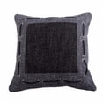 thumbnail image 1 of HiEnd Accents  Multicolored Tweed And Chenille Framed Throw Pillow Laced Rope Detail (18" x 18"), 1 of 3