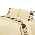 thumbnail image 1 of HiEnd Accents Printed Cowhide Sheet Set Full Cream, 1 of 1