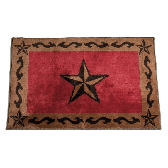 HiEnd Accents Star Print Bath Rug