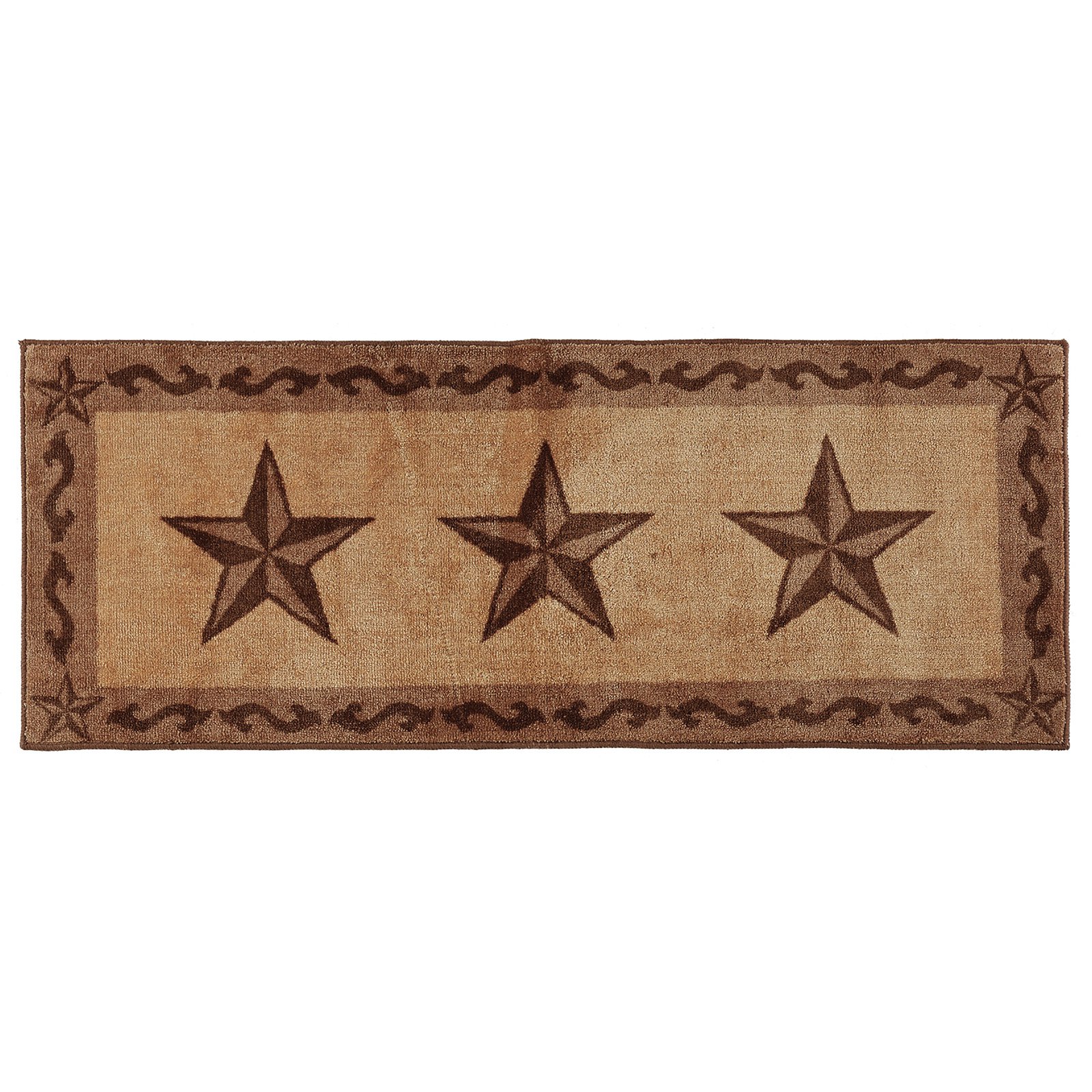 HiEnd Accents Star Print Bath Rug 60 x 24 in.