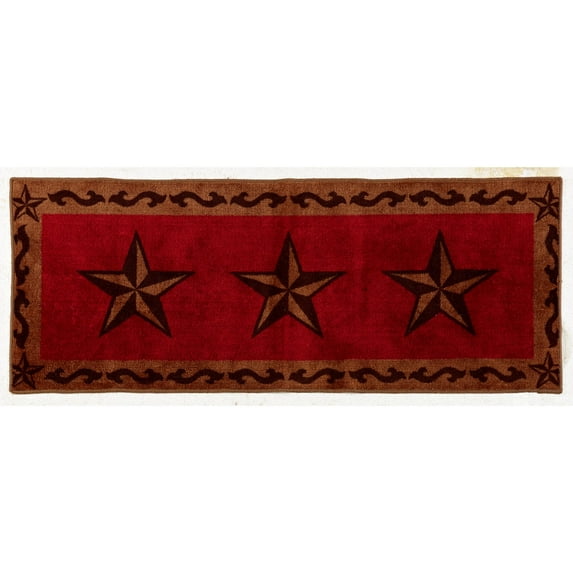 HiEnd Accents Star Print Bath Rug - 60 x 24 in.