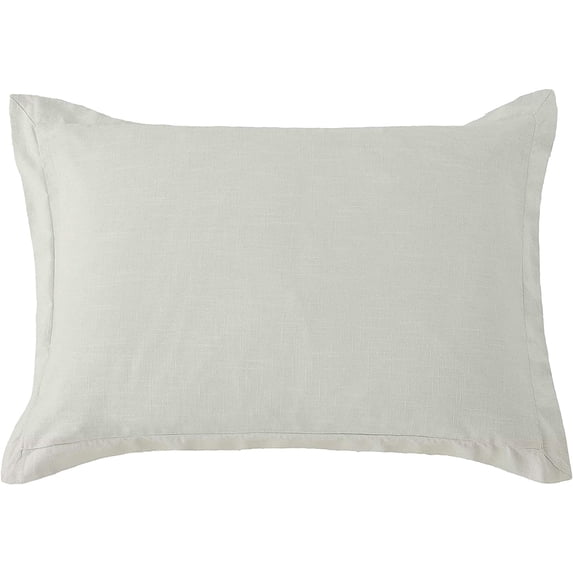 HiEnd Accents Washed Linen Tailored Dutch Euro with Down Insert, 27x39 Gray Gray 27x39