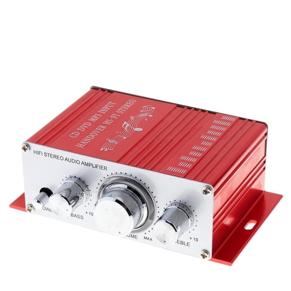 HiFi 2 Channels 12V Car Power Amplifier Stereo Player Support CD DVD MP3 Input For Auto Motorcycle Home