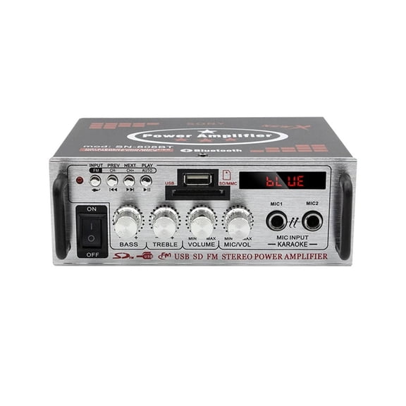 HiFi Digital Amplifier AV-808 Bluetooth MP3 Channel 2.0 Sound AMP Support For Home Car MAX 200W*2