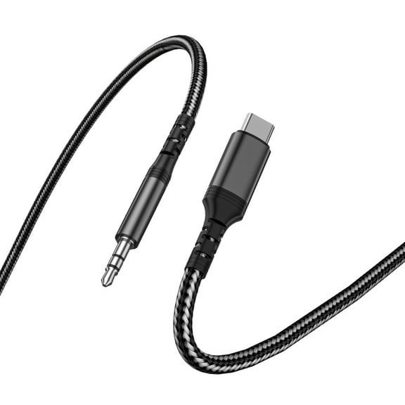 HiFi Digital Auditory Adapter Type C to 3.5mm Cable Silver Plated Connectors