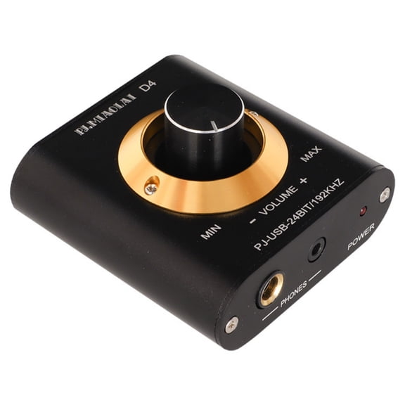 USB Audios Decoders With Gold Accent Knob 192KHz HiFi Output Portable Headphone Amplifier For Travel Professionals