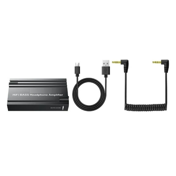 HiFi Headphone Amplifier Portable 3.5mm Headphone Amp with Volume Knob Boost Rechargeable 16-600 for Computer