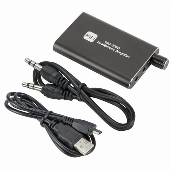 HiFi Rechargeable Headphone Amplifier Portable AMP 3.5mm AUX Audio Cable Audio Two-Stage Gain Switch