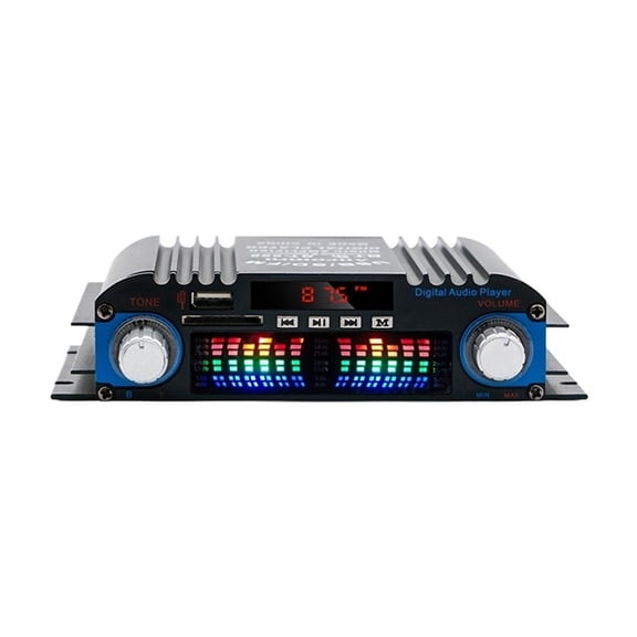 HiFi Sound Amplifier 4 Channel Digital Bluetooth Amplifier 1600W Peak Power Player FM Radio Support Remote Control