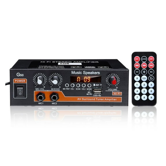 HiFi Stereo Car Amplifier Car Bluetooth 2 Channel Digital Powerful Car Amplifier For Subwoofer 2-channel ,Small Footprint
