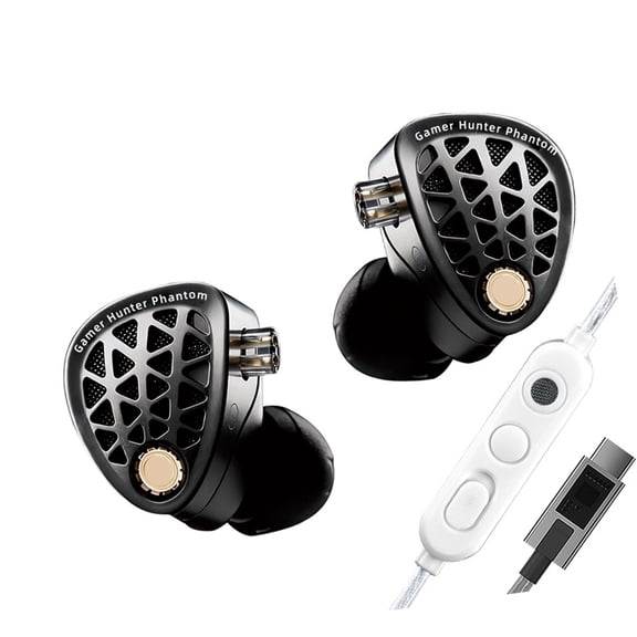 HiFis In Ear Gaming Headphones With Large Driver Unit And Adjustable Bass For Clear Sound