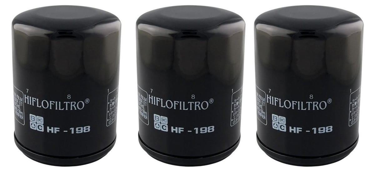 HiFlo, HF198, 3 Pack Oil Filters Polaris Sportsman 600 700 800, RZR 570 ...
