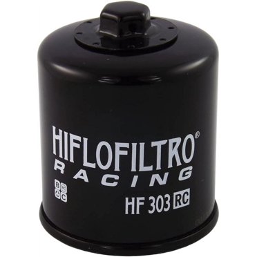 Hiflofiltro HF303 Performance Oil Filter – Fits Street, Off-Road & Dual Sport Motorcycles – 73mm X 65mm, Black