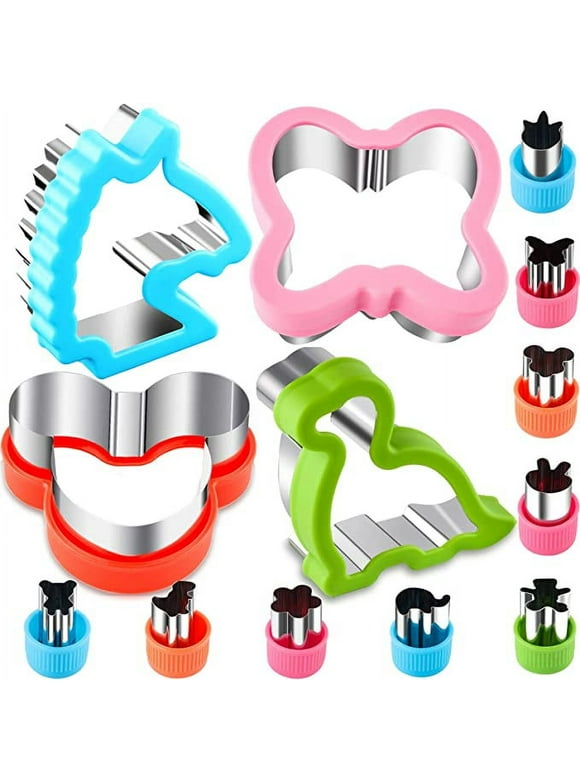 HiHITAOO Sandwich Cutter for Kids Butterfly Dinosaur Unicorn Mousehead Food Shaped Cookie Cutters for Kids Lunch