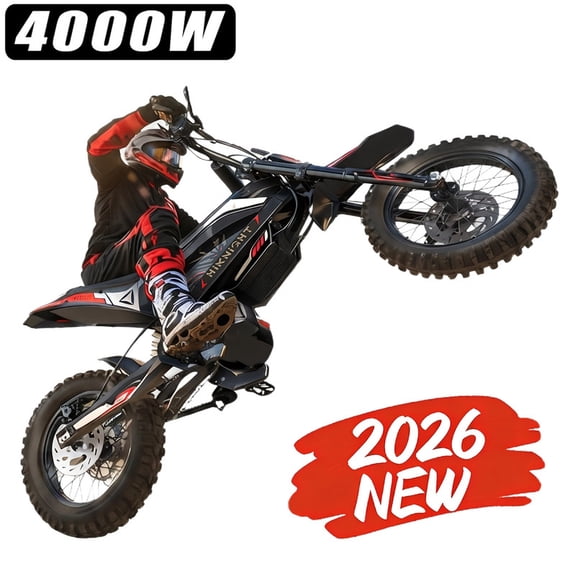 HiKNiGHT Electric Dirt Bike, 4000W 40mph E-Bike, 48V 21Ah Removable Battery, Full Suspension, Magnetic Kill Switch, Off-Road Electric Motorcycle GTX1