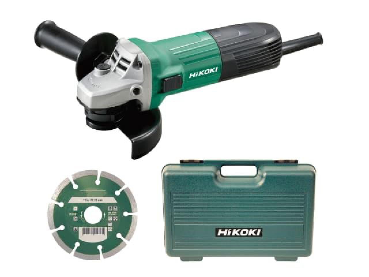 HiKOKI - G12STX/J8 Angle Grinder 115mm Diamond Blade & Case 600W 110V