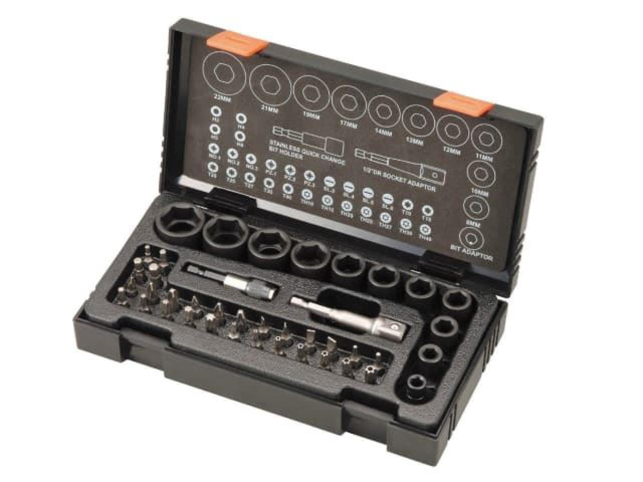HiKOKI - Metric 1/2in Drive Impact Socket & Bit Set, 41 Piece