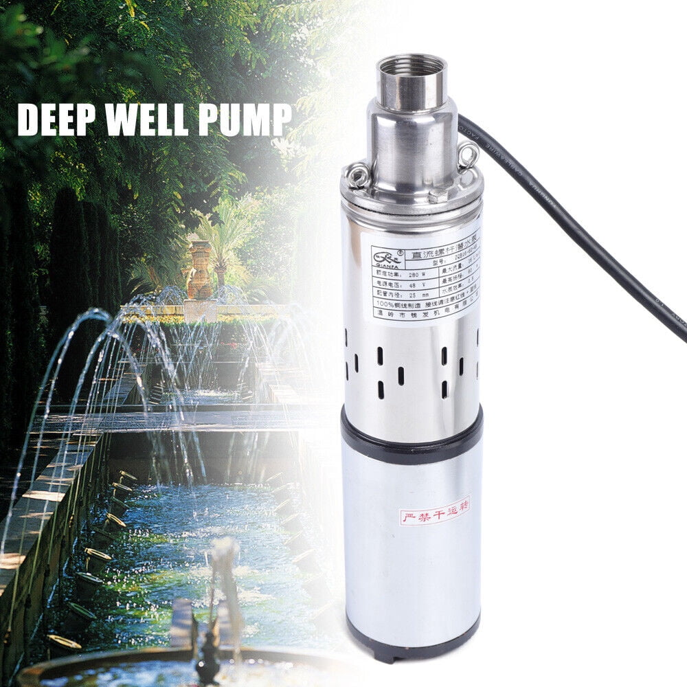 HiKaRiGuMi 48V 280W DC Deep Well Solar Powered Water Pump Irrigation Submersible Water Pump