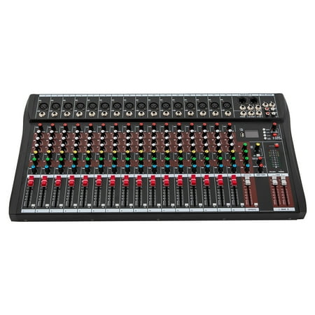 HiKaRiGuMi Professional 16 Channel Sound Mixing Console Board USB DJ Wireless Bluetooth Audio Mixer