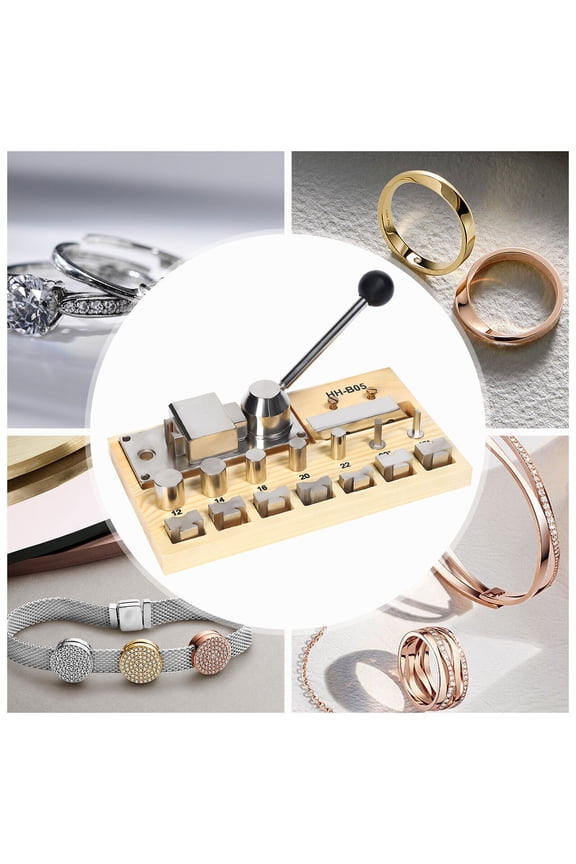 Yellow Jewelry Ring Bending Machine, Ring Bending Tools Set Ring Design w/ Repair Maker