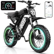 HiKeep 1500 3000W Electric Bike for Adults, Off-Road Ebike, 52V 40Ah UL 2849 Battery, 20x4 Fat Tire Dirt E-Bike, Full Suspension, Max 40 mph