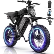 HiKeep 20 Inch Fat Tire Electric Bike for Adults, 1500W 3000W Motor Peak E-Mountain Bike, 52V 40Ah Battery, Max 40MPH Dirt Ebike, UL2849