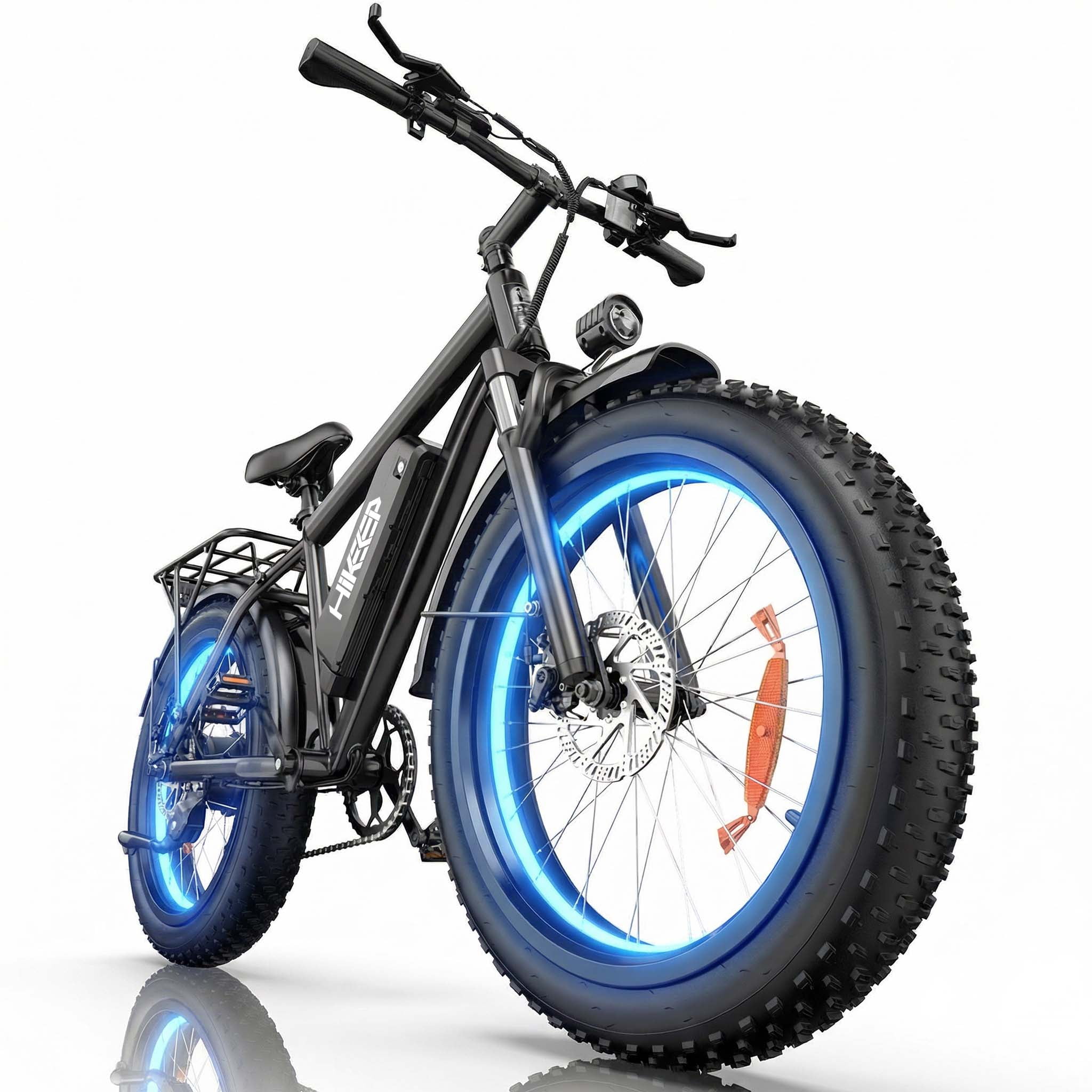 HiKeep 26" Electric Bike for Adults 1500W Peak, 48V 15.6Ah Removable Battery, 30MPH Electric Bicycle, 26x4" Fat Tire Mountain Ebike, Shimano 7 Speed, UL2849, Black