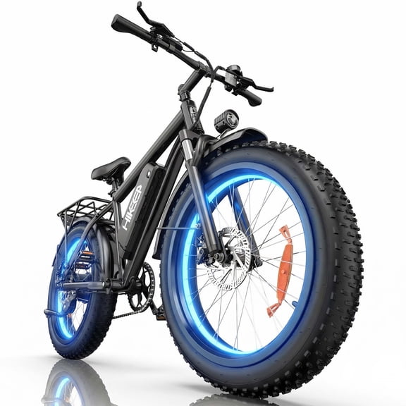HiKeep 26" Electric Bike for Adults 1500W Peak, 48V 15.6Ah Removable Battery, 30MPH Electric Bicycle, 26x4" Fat Tire Mountain Ebike, Shimano 7 Speed, UL2849, Black
