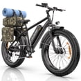thumbnail image 1 of HiKeep Class 2 Electric Bike for Adults, 20 MPH, 750W Motor, 48V 15.6Ah Removable Battery, 26 x 4 Inch Fat Tire, Shimano 7-Speed, Cargo Rack, UL2849, Black, 1 of 8