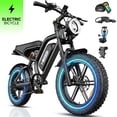 thumbnail image 1 of HiKeep Class 2 Electric Bike for Adults, 20 MPH, 750W Fat Tire Ebike, 48V 15.6Ah 748.8Wh Battery, 20 x 4 Inch, Shimano 7-Speed, UL2849, 1 of 10