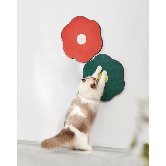 HiKiwee 2-Pack Wall-mount Flower Cat Scratching Pads