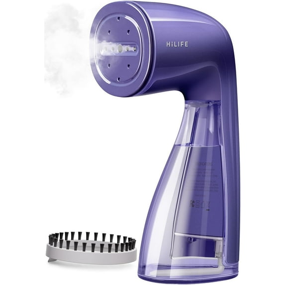 HiLIFE Steamer for Clothes, 1100W Clothes Steamer, Fast Wrinkle Removal with Large 300ml Tank, Ideal for All Fabrics, Easy to Use, Compact and Portable Travel Garment Steamer (C-Sapphire Purple)