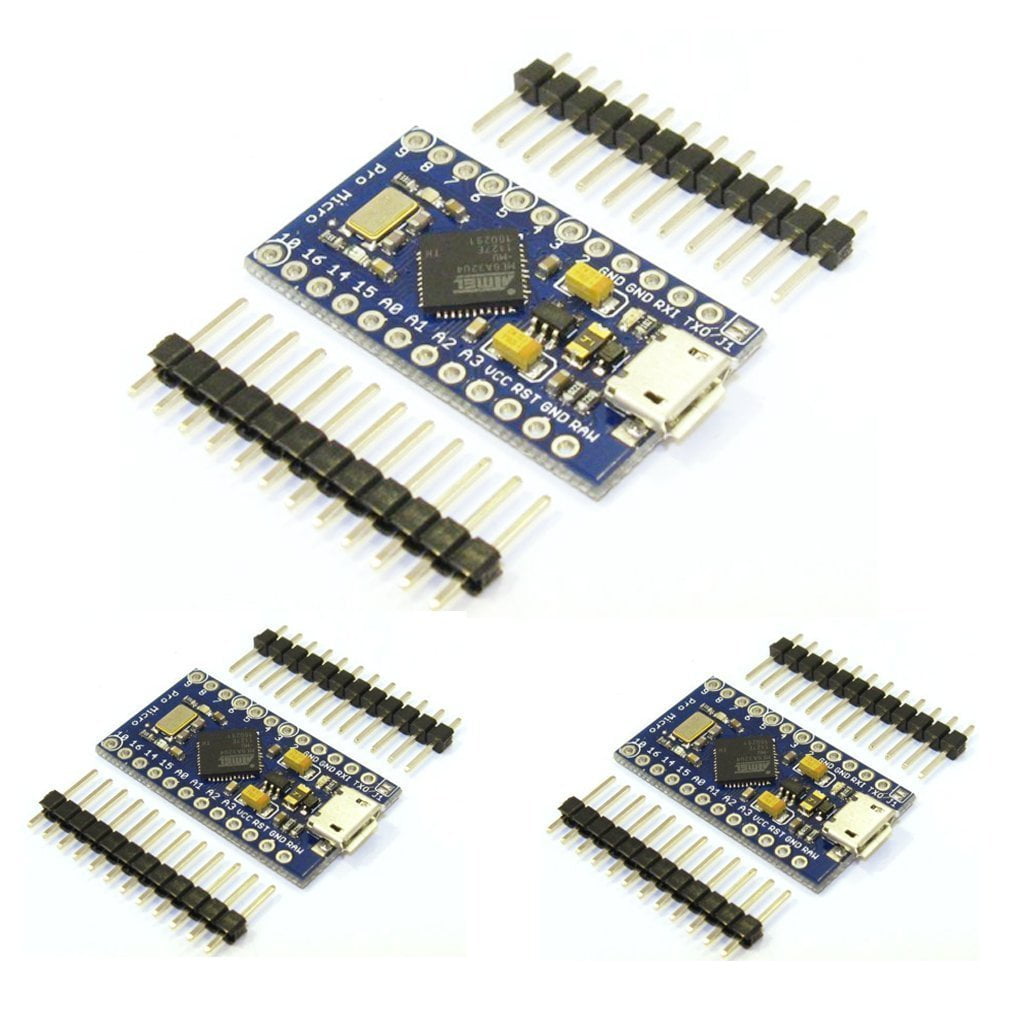 HiLetgo 3pcs Atmega32U4 5V KEF16 16MHz Bootloadered IDE Micro USB ...