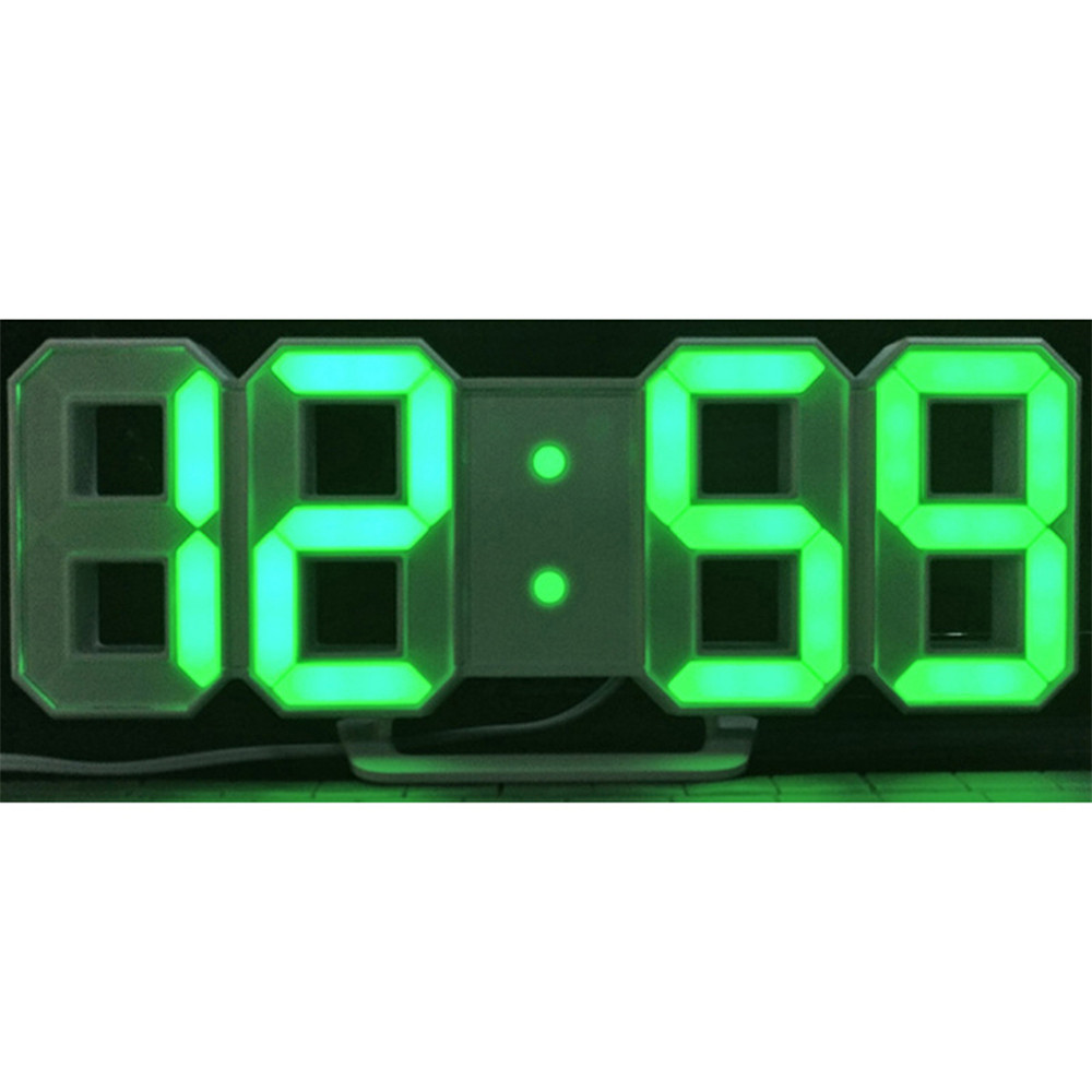 HiMiss LED Digital Wall Clock, Electric Alarm Clock LED Night Clock 24/12 Hour Display