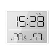 HiMiss Lcd Digital Alarm Clock Large Screen Displays Multi-functional Magnetic Design Thermometer Meter Humidity Monitor