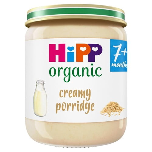 HiPP Organic Creamy Porridge Baby Food Jar 7+ Months 160g, British Import (Pack of 3)