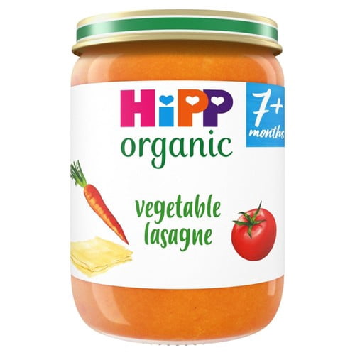 HiPP Organic Vegetable Lasagne Baby Food Jar 7+ Months 190g, British Import (Pack of 2)
