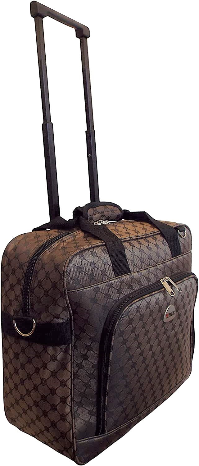 Hipack 3-Piece Spinner Expandable Luggage Set - Dark Brown