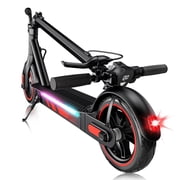 HiQiS Electric Scooter for Adults, 600W Motor, 10"Air Tires, up to 25 MPH and 22-30 Miles Range, Lightweight Folding Electric Scooter for Commuter Red