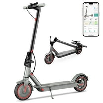 HiQiS Foldable Electric Scooter for Adult Teens, 350W Motor & Top 19 MPH, 21 Miles Long Range, 8.5" Solid Tires Lightweight E-Scooter for Commuter