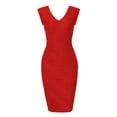 thumbnail image 1 of HiQueen Women's Pencil Knee-length Dress Sleeveless Elegant Backless Formal Dress, 1 of 11