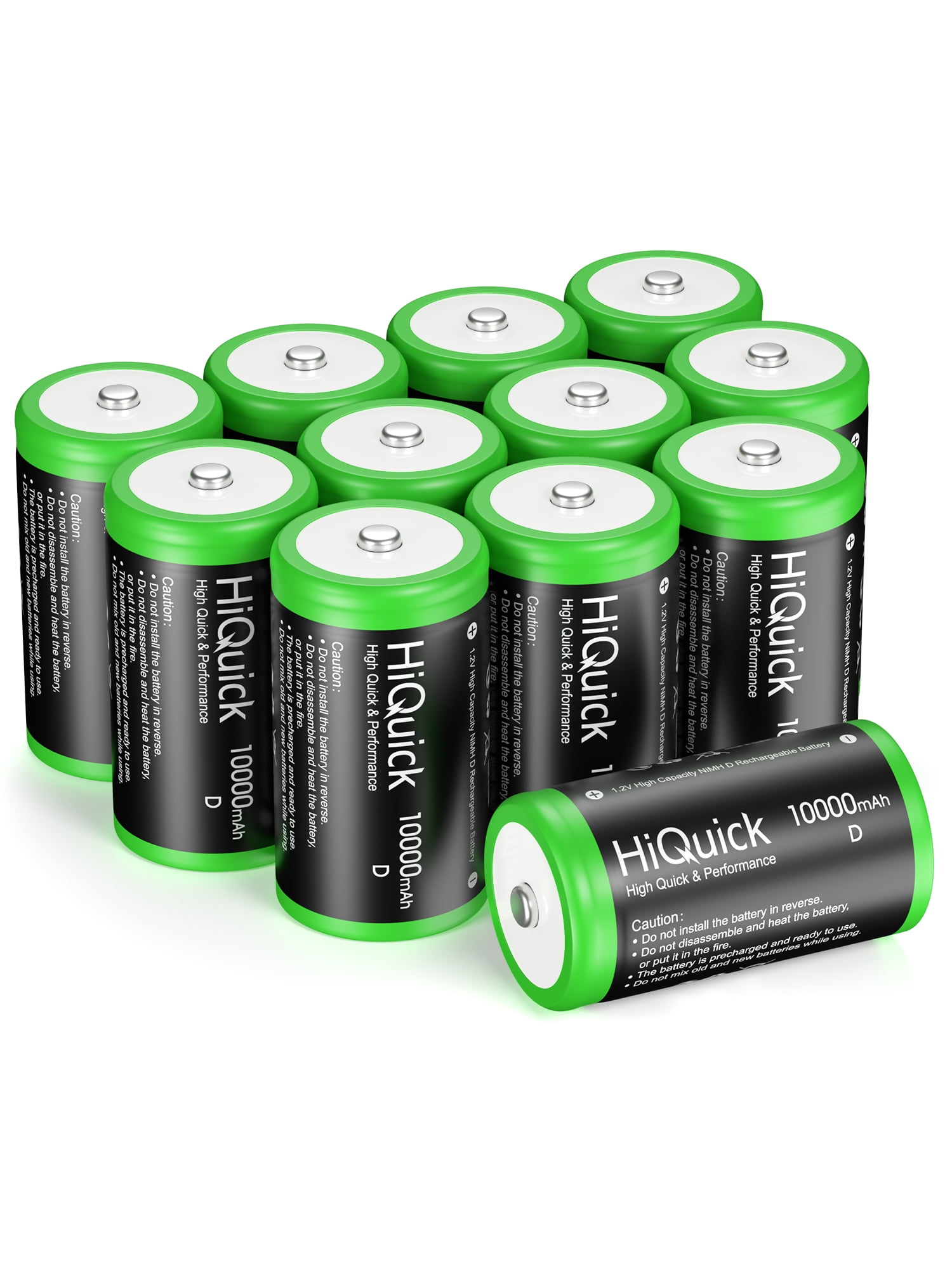 Hiquick 10000mah D Rechargeable Batteries 12v Huge Capacity Size D