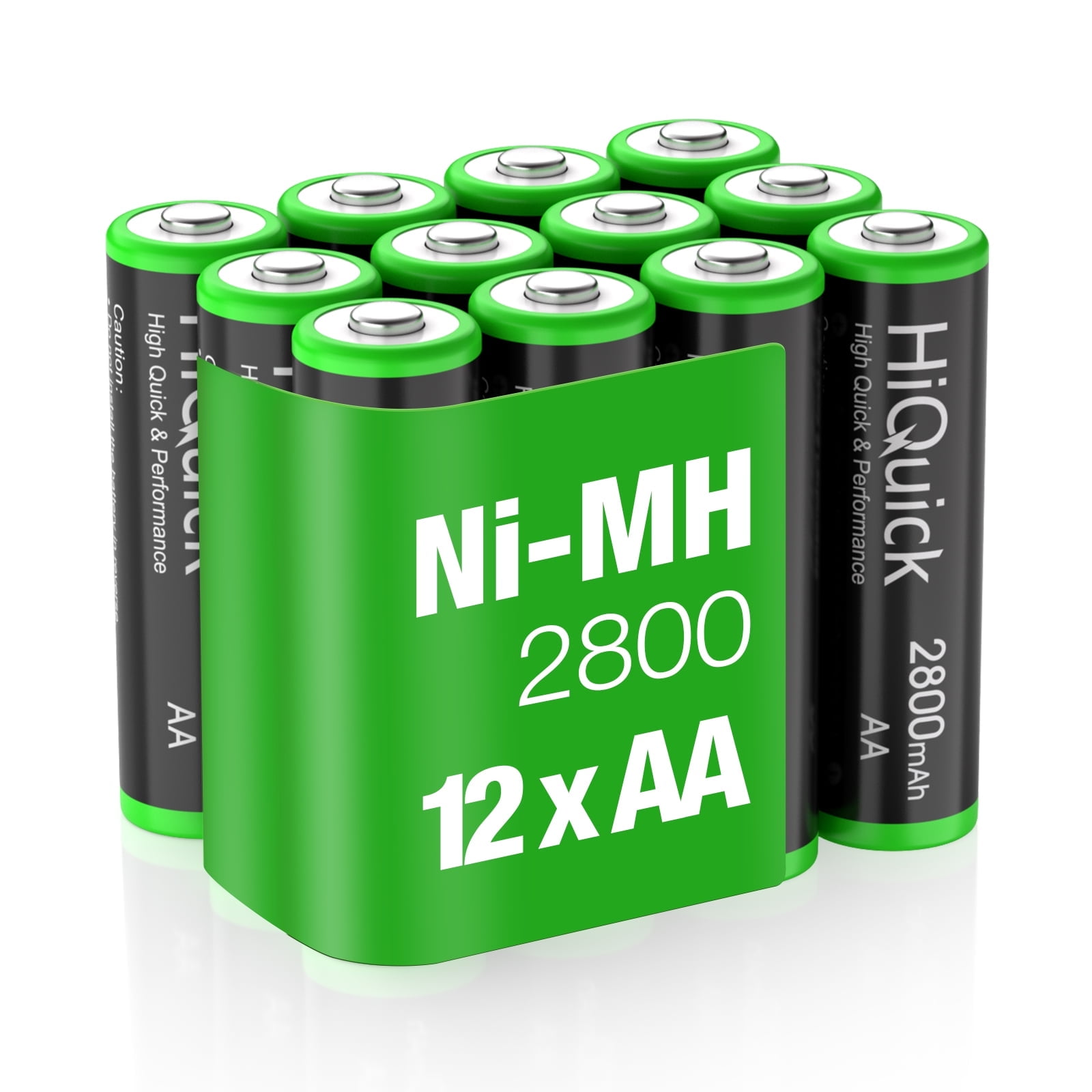 Piles Rechargeables AA Pré-chargé Piles AA 2800mAh 1.2V Ni-Mh 1200